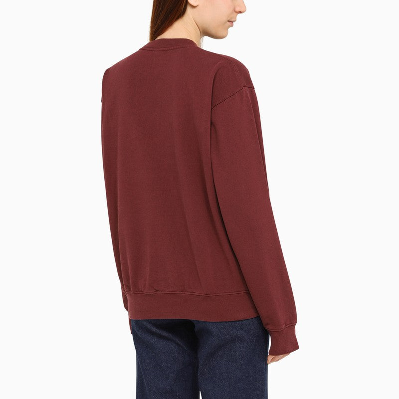Burgundy cotton sweatshirt