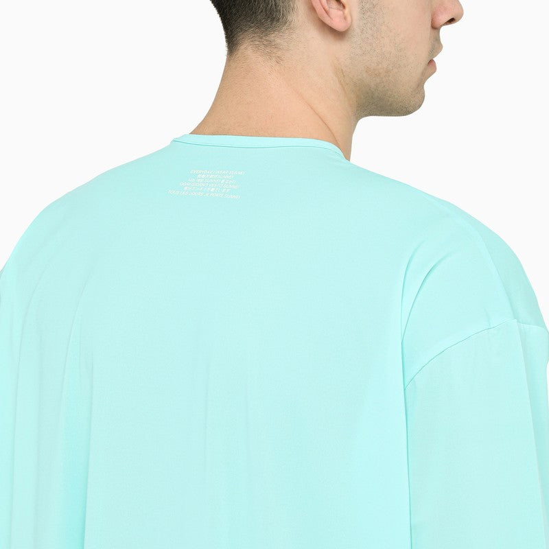 Turquoise crew-neck T-shirt