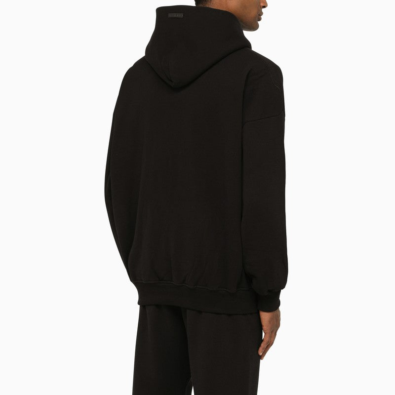 Eternal black hoodie with zip closure