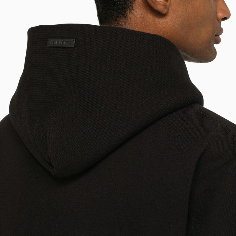 Eternal black hoodie with zip closure