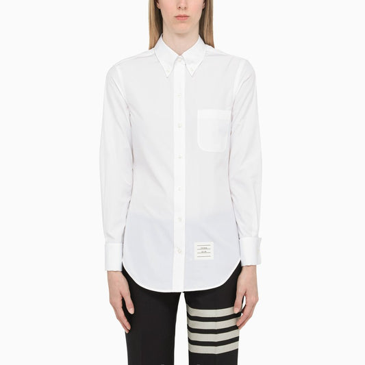 White cotton slim shirt