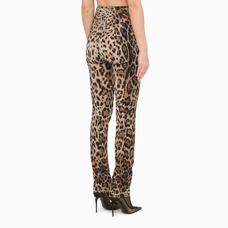 Animalier trousers in marquisette