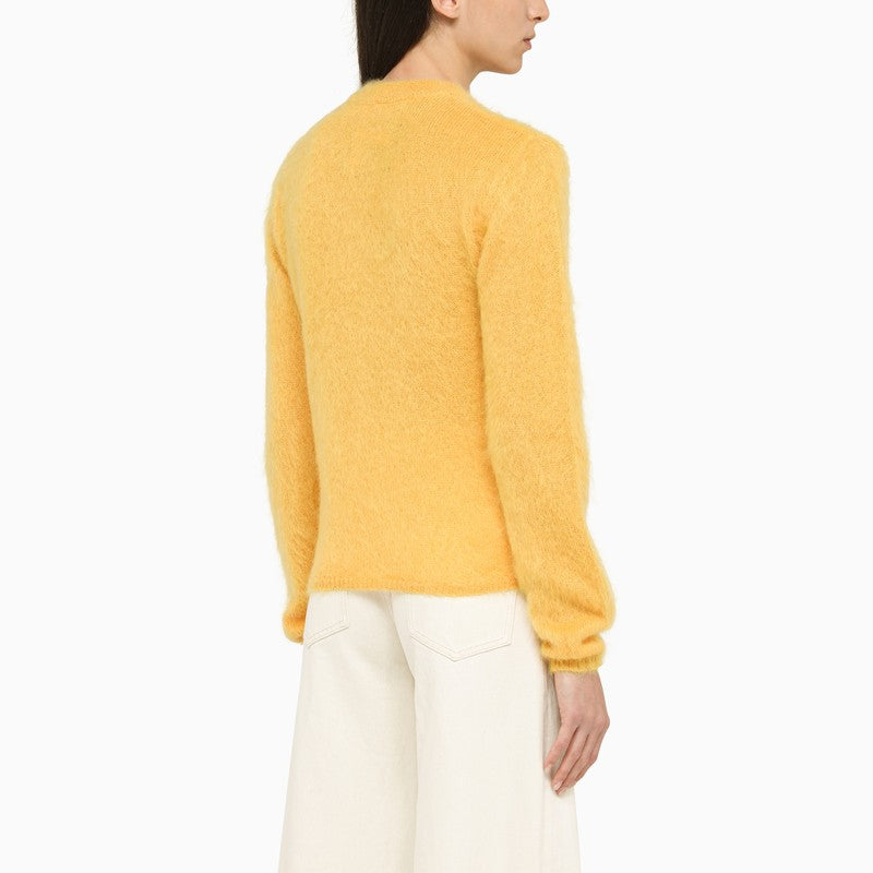 Yellow crew-neck sweater