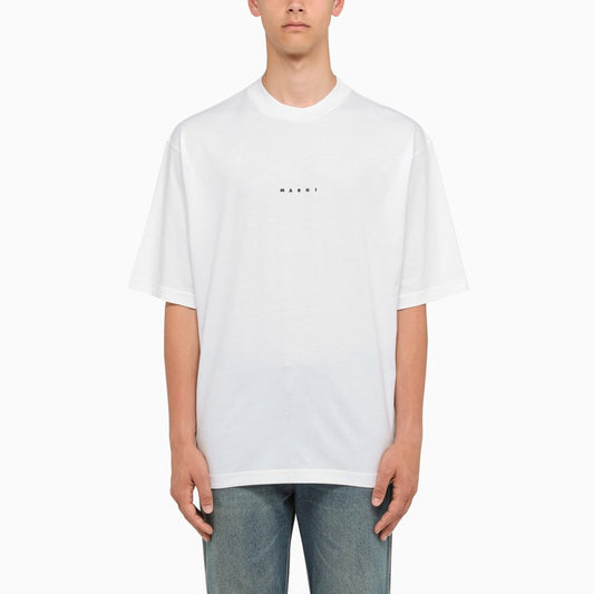 White oversize T-shirt with logo