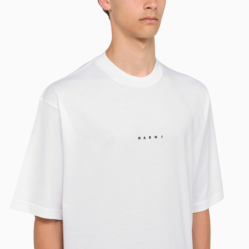White oversize T-shirt with logo