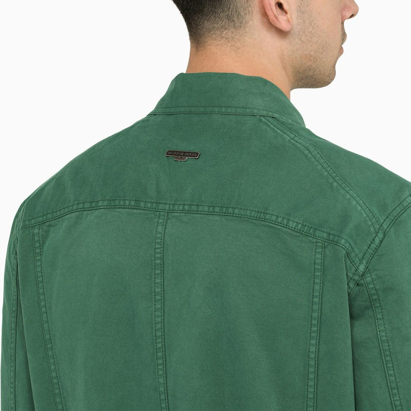 Green stretch cotton jacket