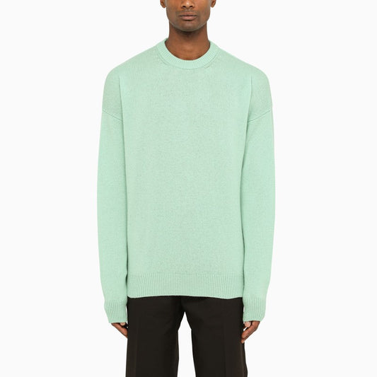 Mint green cashmere crew neck sweater