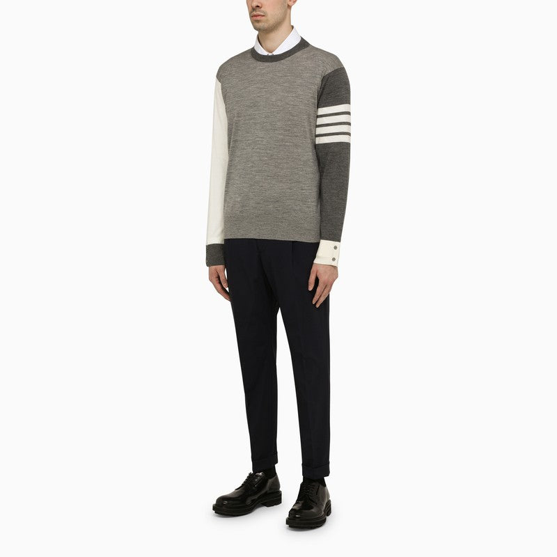 Colour-block sweater in wool
