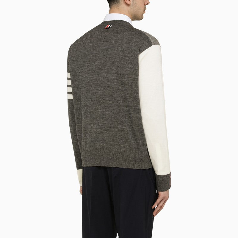 Colour-block sweater in wool