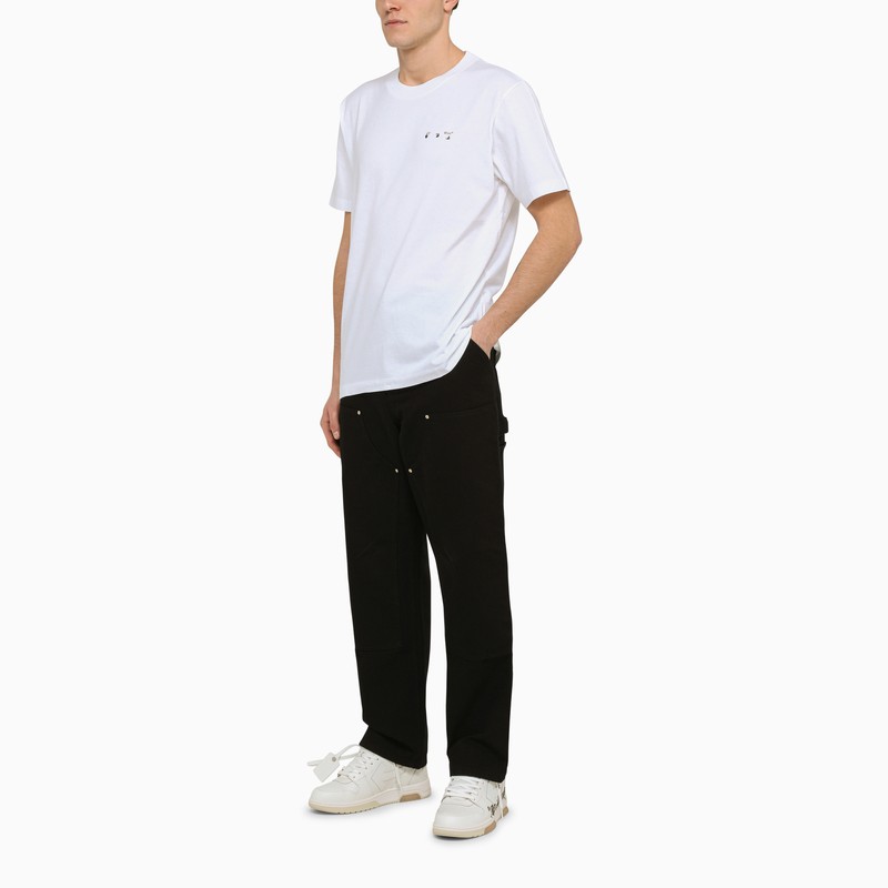 White t-shirt with contrasting logo