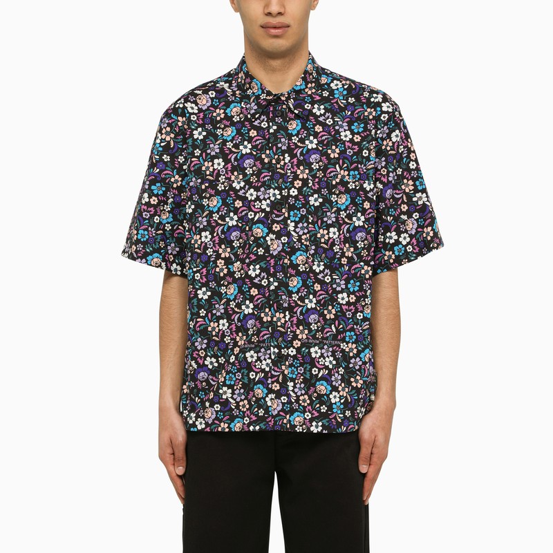 Floral print cotton shirt