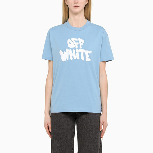 Light blue/white T-shirt with logo