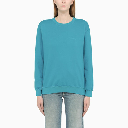 Light blue cotton crewneck sweatshirt