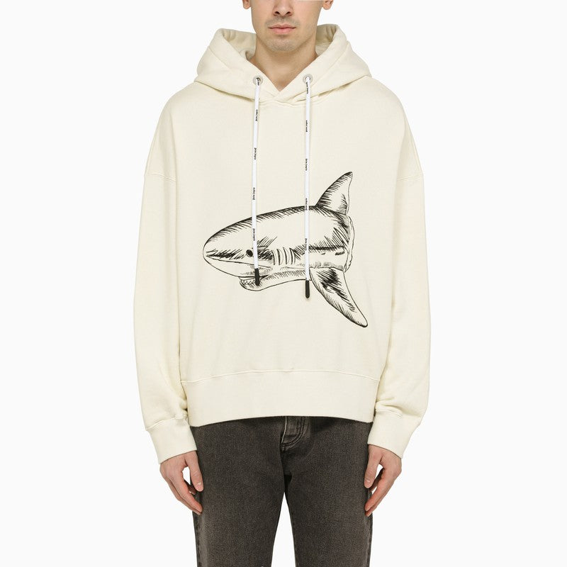 Split Shark sweatshirt hoodie white