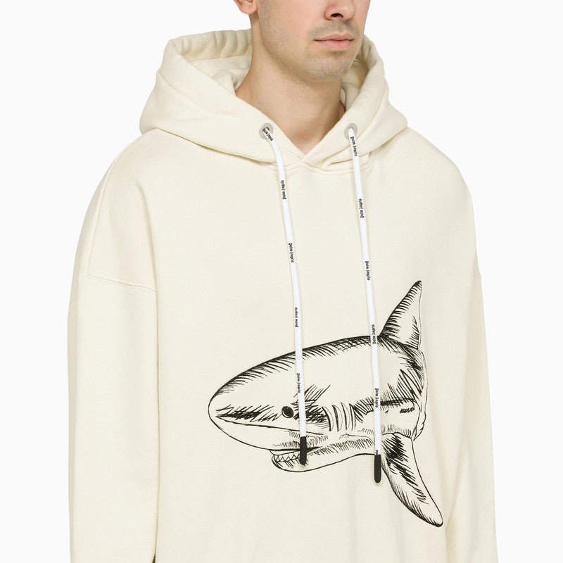 Split Shark sweatshirt hoodie white