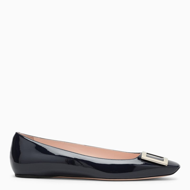 Trompette blue patent leather ballerina