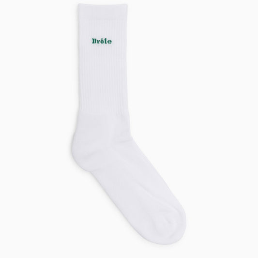 White cotton sports socks