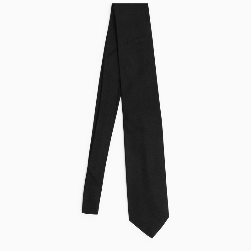 Classic black silk tie
