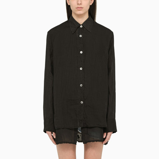Black layered shirt W2232BLBRA/M_OLEGA-BLK