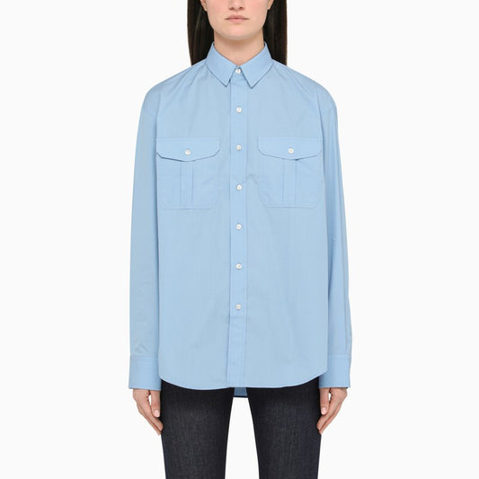 Classic blue cotton shirt W5002R03CO/M_WARDR-BLUE