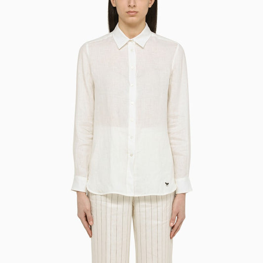 Classic white linen shirt WERNERLI/M_MAXMW-001