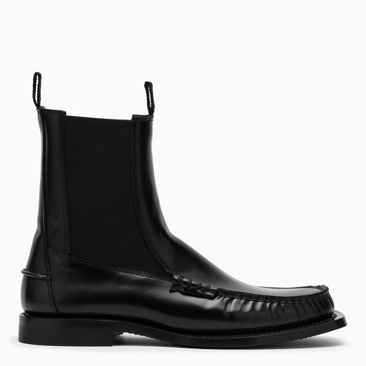 Alda black leather ankle boots WFP22ALDA001LE/L_HEREU-BLK