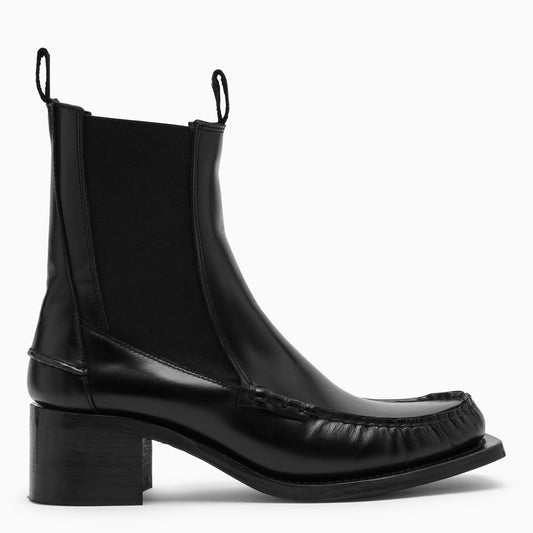 Alda black leather ankle boot WFP22ALDH001LE/L_HEREU-BLK
