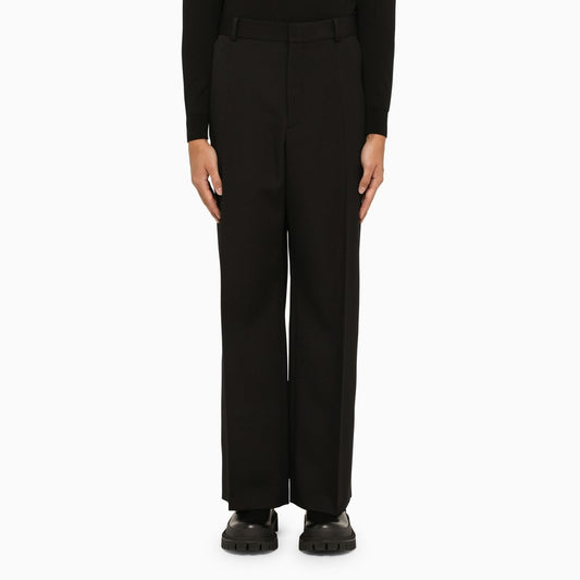 Black wool classic trousers YH0PQ117WB05/L_BALMA-0PA